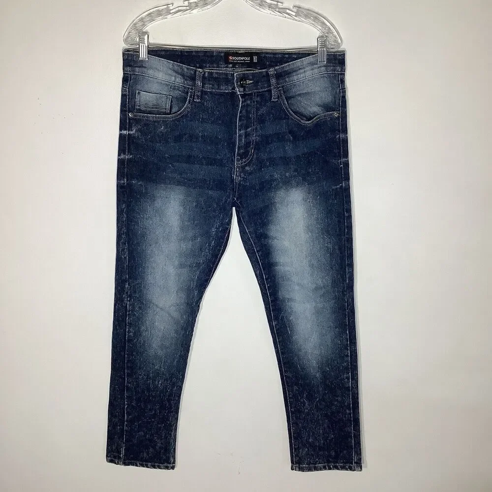 Southpole Mens Skinny‎ Jeans Blue Size 34 x 30 (Actual 34 x 29)